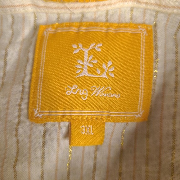 LRG Lifted Research Group Shirt Mens‎ 3XL Woven Long Sleeve Metallic Stripes - Picture 5 of 16